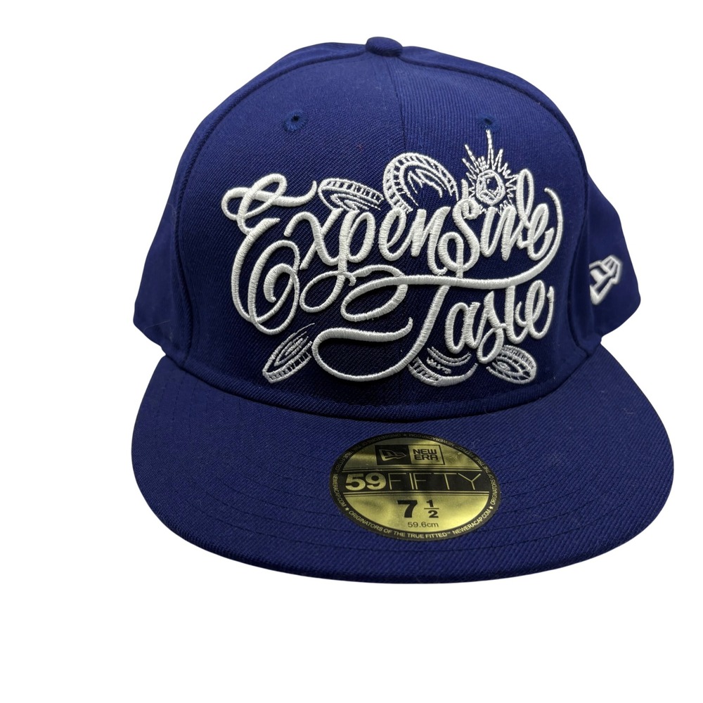 New Era Expensive Taste 59FIFTY OG Logo Fitted Hat Royal Blue Size 7 1/2